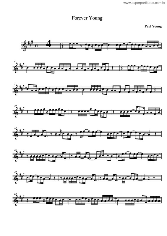 Partitura da música Forever Young v.7