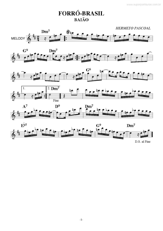 Partitura da música Forró Brasil v.2