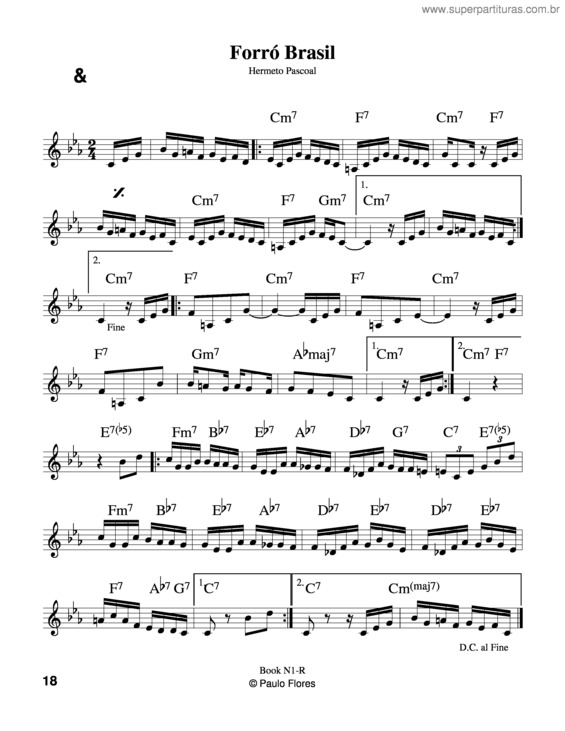 Partitura da música Forró Brasil v.3