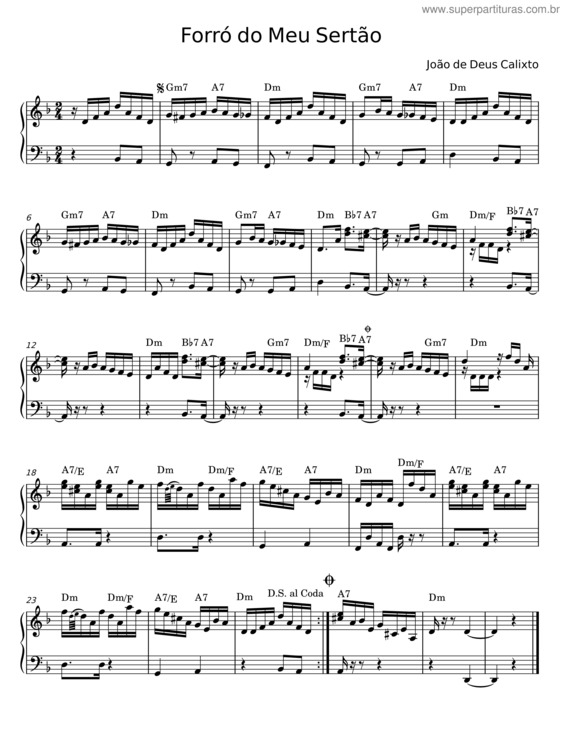 Partitura da música Forró Do Meu Sertão
