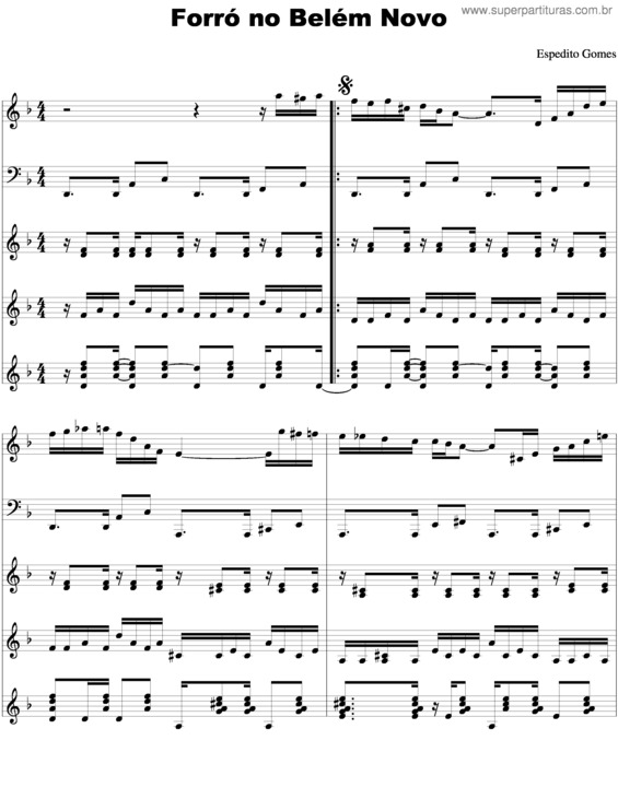 Partitura da música Forró No Belém Novo