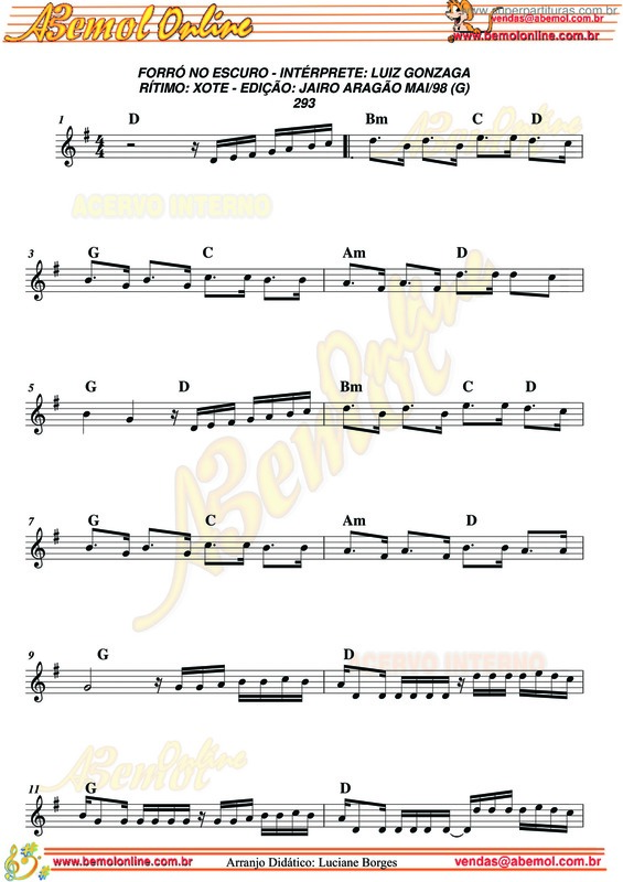 Partitura da música Forró No Escuro v.3