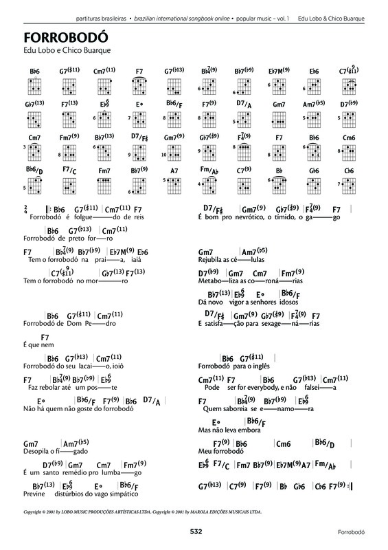 Partitura da música Forrobodó