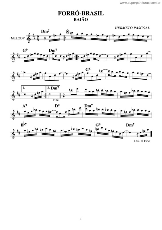 Partitura da música Forrórasil