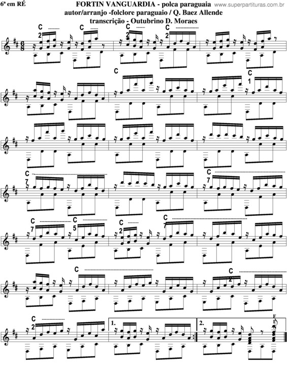 Partitura da música Fortin Vanguardia