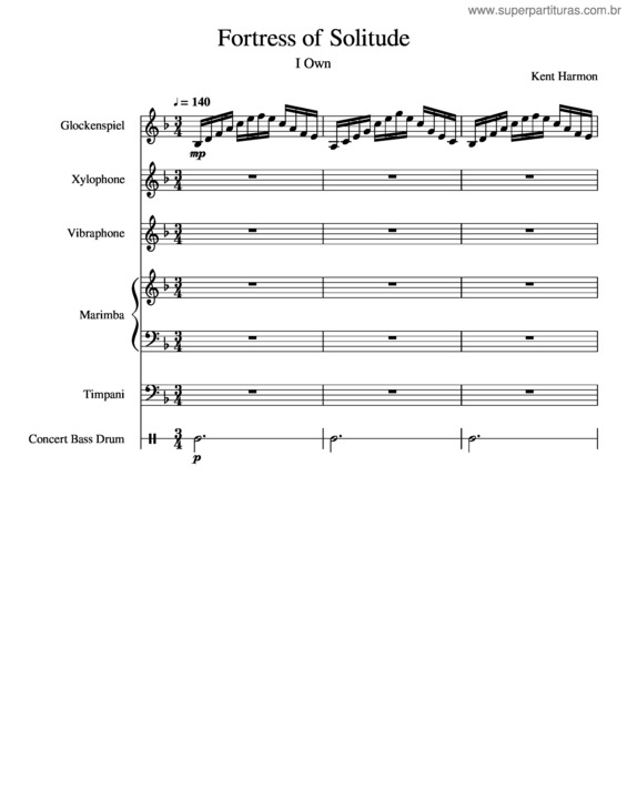 Partitura da música Fortress Of Solitude