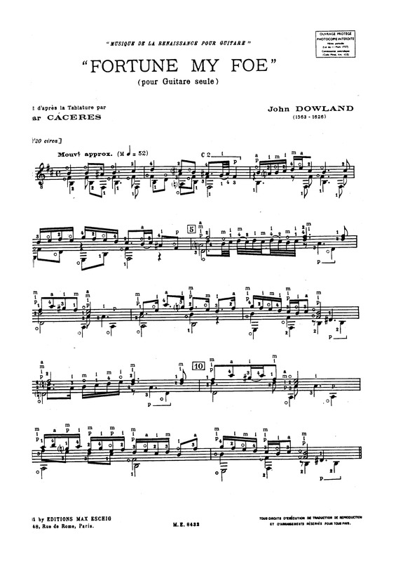 Partitura da música Fortune My Foe