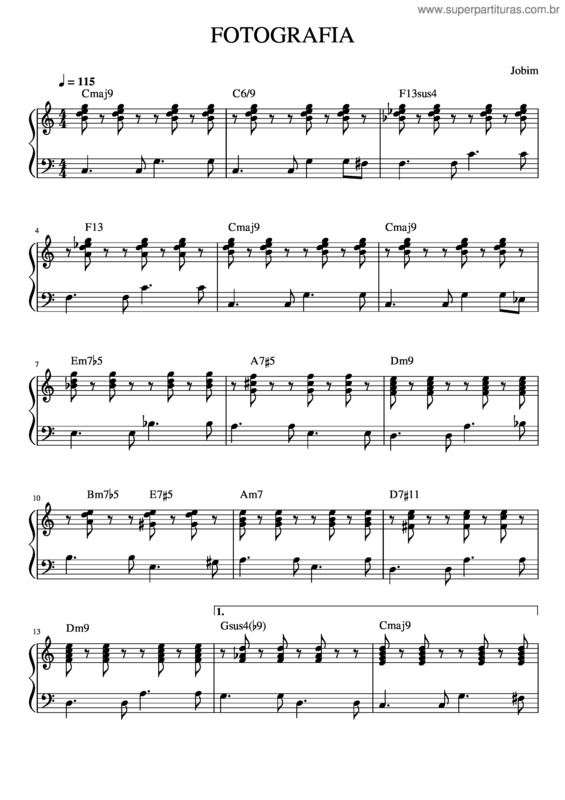 Partitura da música Fotografia v.11
