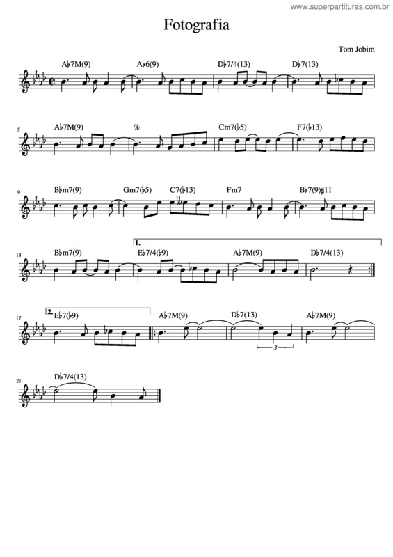 Partitura da música Fotografia v.13