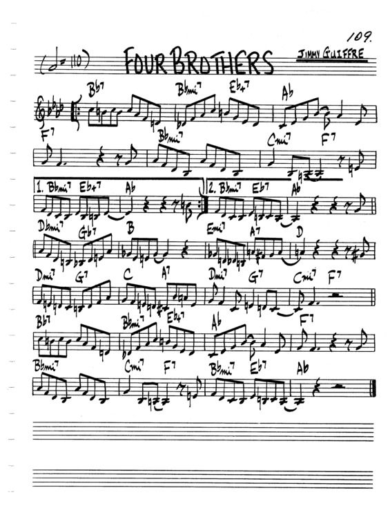 Partitura da música Four Brothers v.7