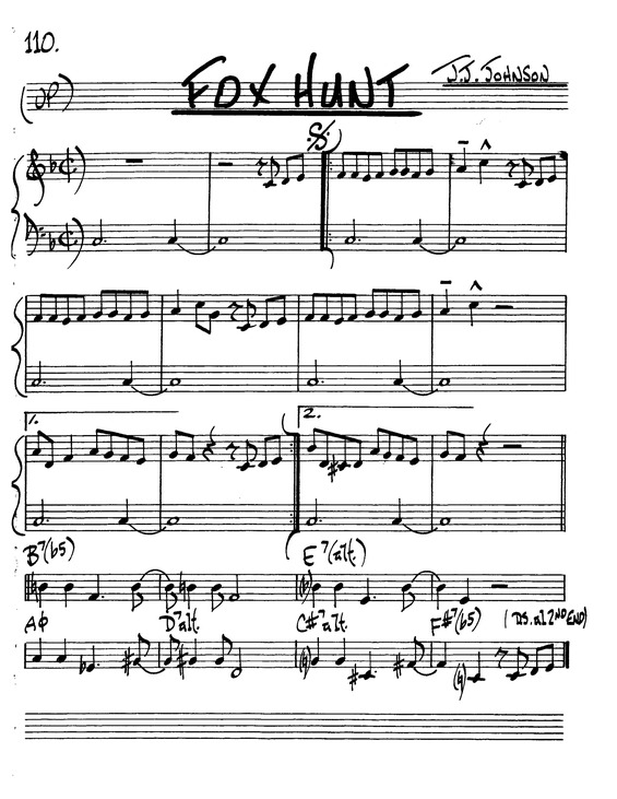 Partitura da música Fox Hunt