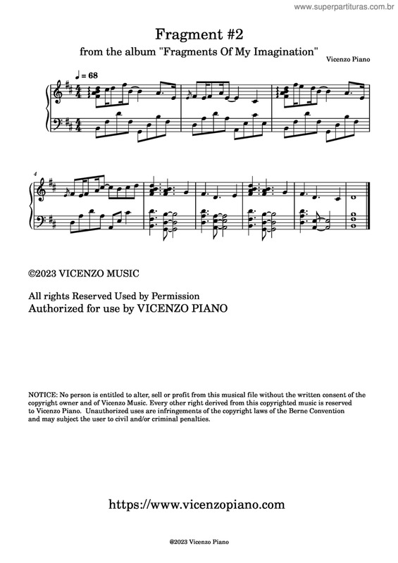 Partitura da música Fragments Of My Imagination, Vol. 2 v.2