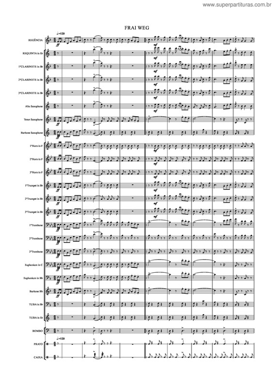 Partitura da música Frai Weg