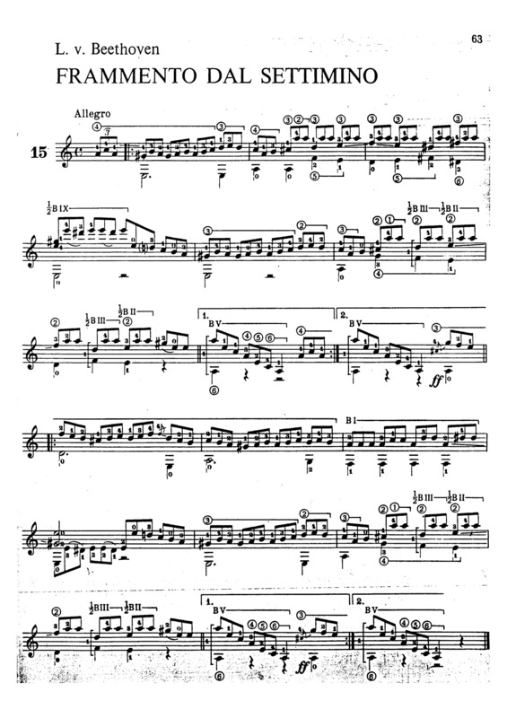 Partitura da música Frammento Dal Settimino