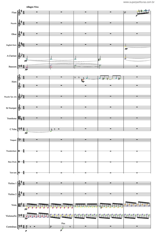 Partitura da música Francesca Da Rimini, Tchaikovsky