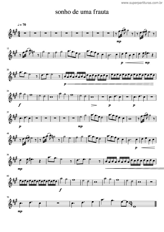 Partitura da música Frauta De Um Sonho