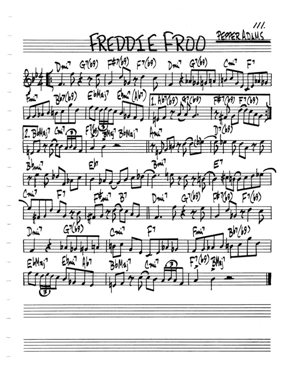 Partitura da música Freddie Froo v.6
