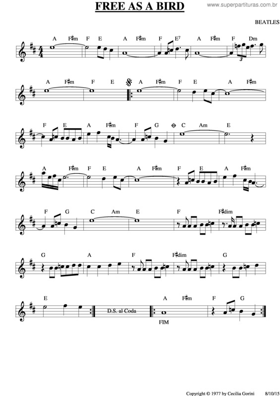 Partitura da música Free A Bird