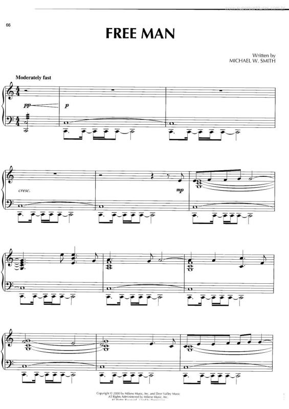 Partitura da música Free Man