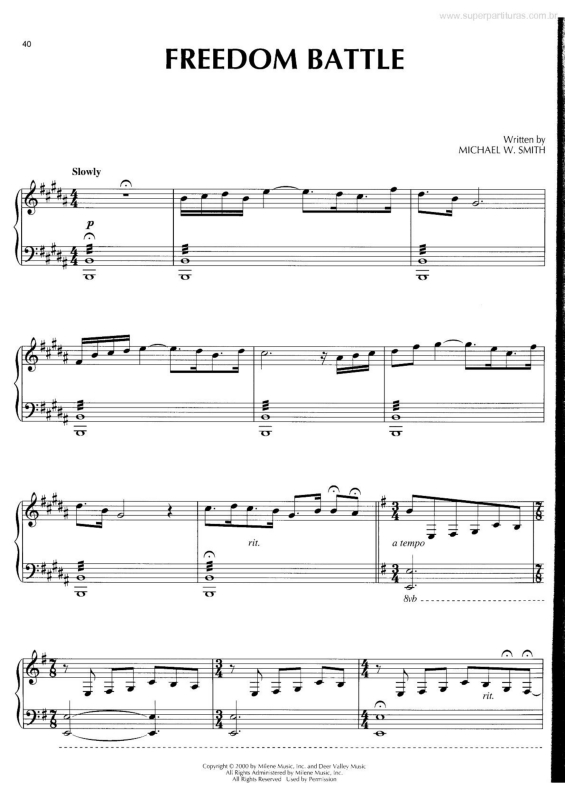 Partitura da música Freedom Battle