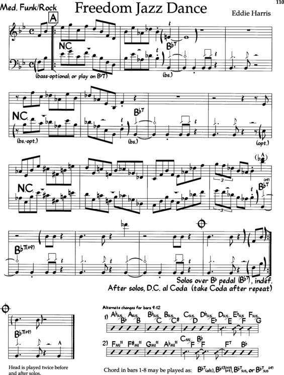 Partitura da música Freedom Jazz Dance