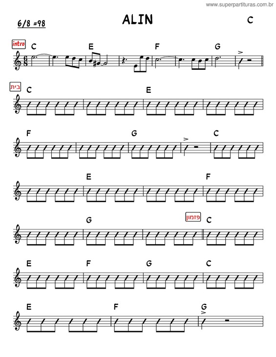 Partitura da música French- Alin