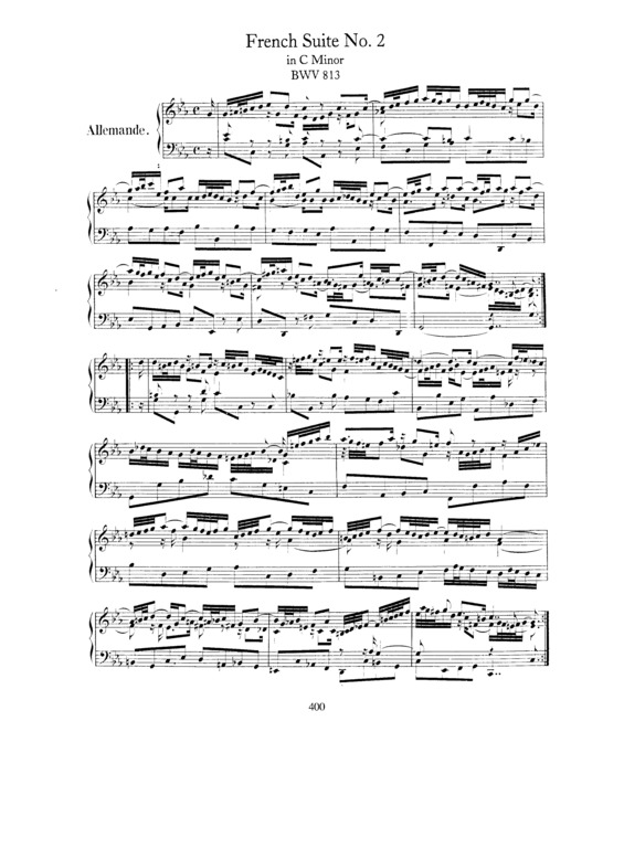 Partitura da música French Suite No. 2
