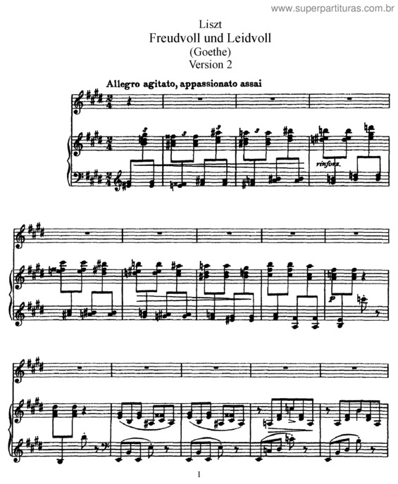 Partitura da música Freudvoll und leidvoll v.2
