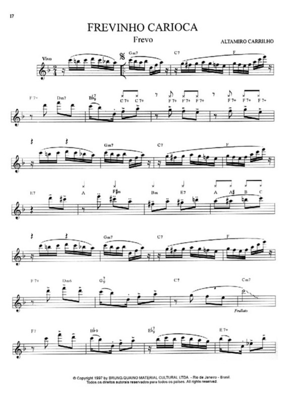 Partitura da música Frevinho Carioca