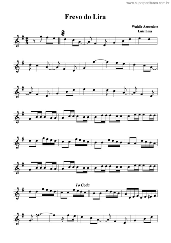 Partitura da música Frevo Do Lira v.2