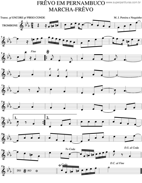 Partitura da música Frêvo Em Pernambuco