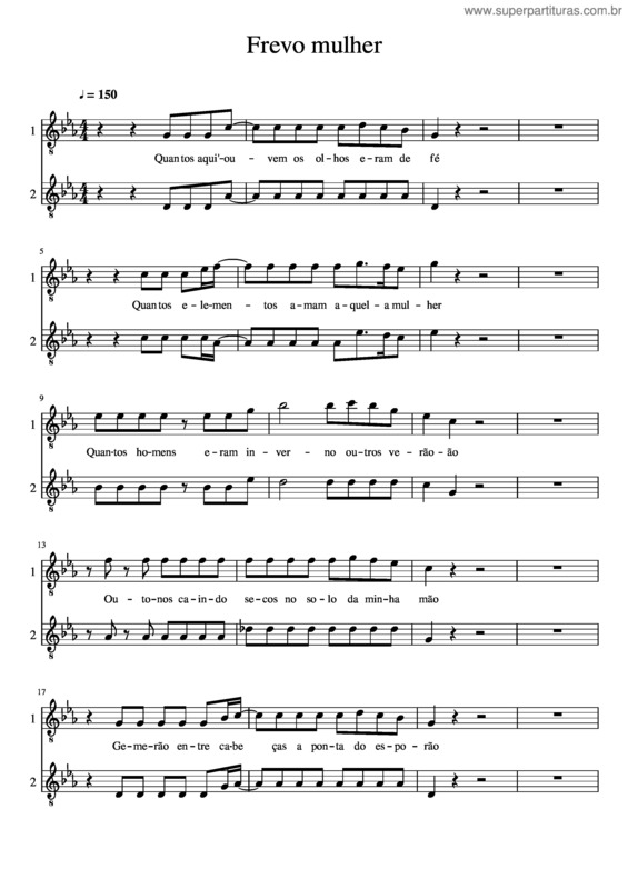 Partitura da música Frevo Mulher v.10