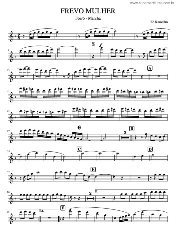 Partitura da música Frevo Mulher v.11