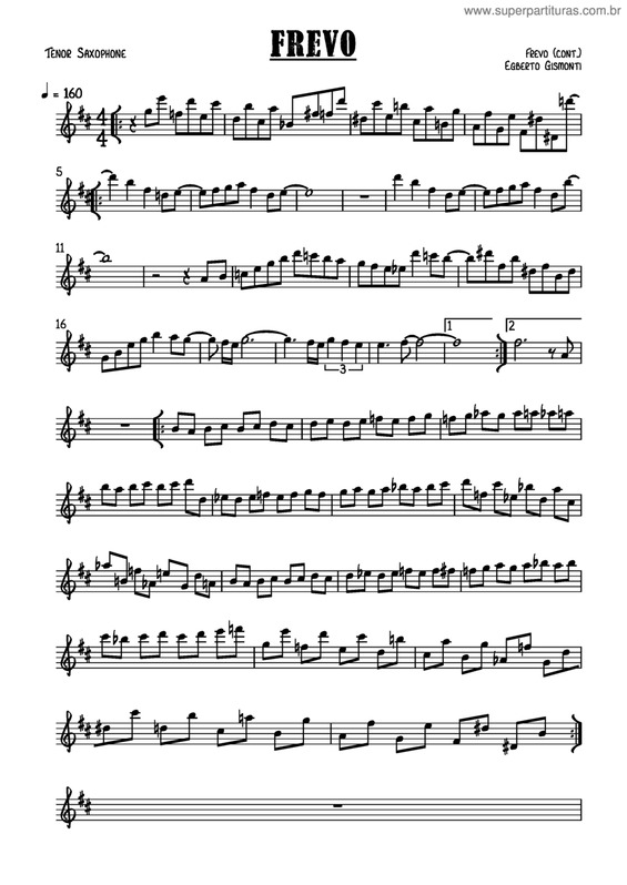 Partitura da música Frevo v.3