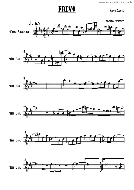 Partitura da música Frevo v.5