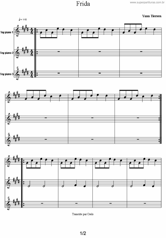 Partitura da música Frida