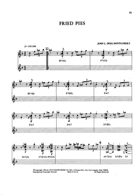 Partitura da música Fried Pies