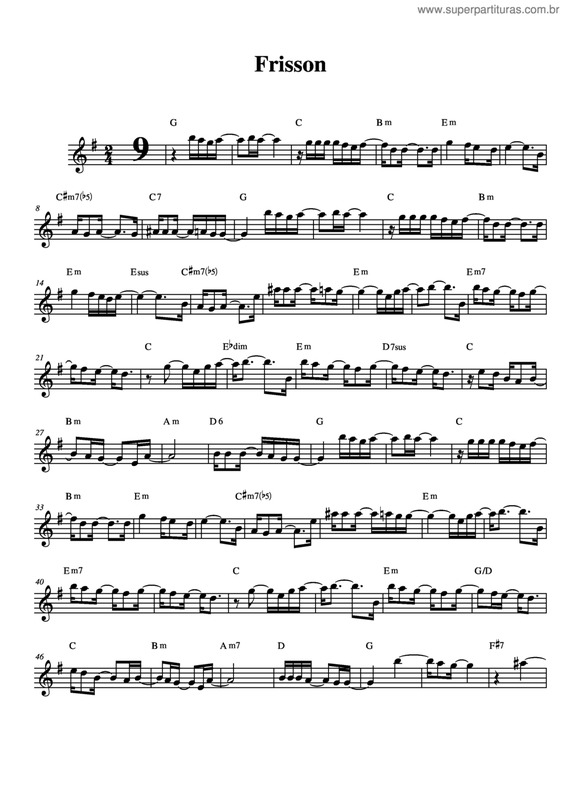 Partitura da música Frisson v.3