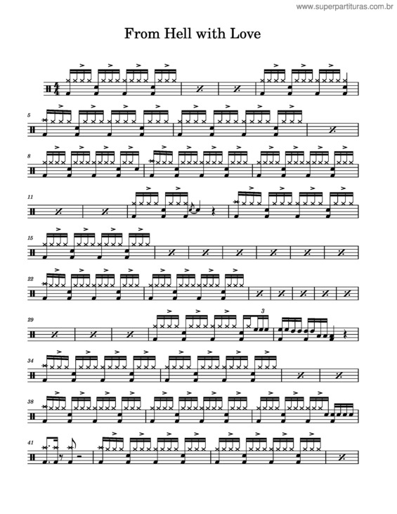 Partitura da música From Hell With Love – Beast In Black