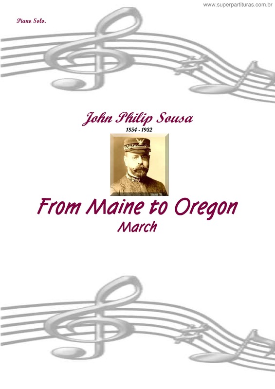 Partitura da música From Maine to Oregon