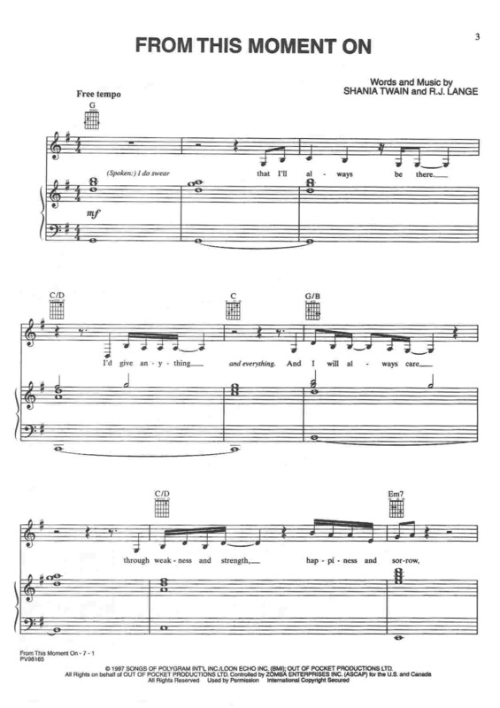 Partitura da música From This Moment On v.3