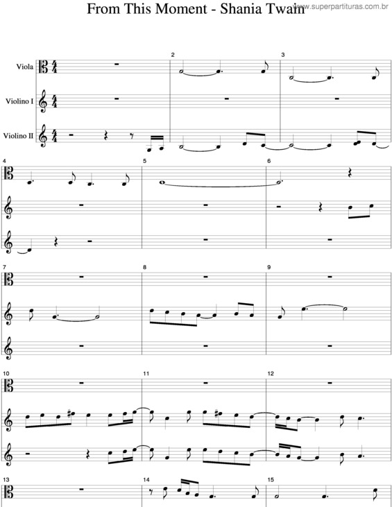 Partitura da música From This Moment v.3