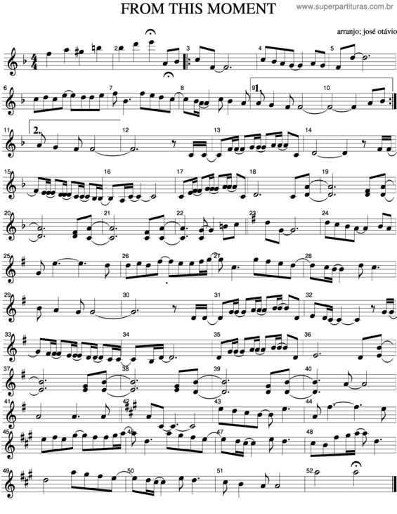 Partitura da música From this Moment v.4