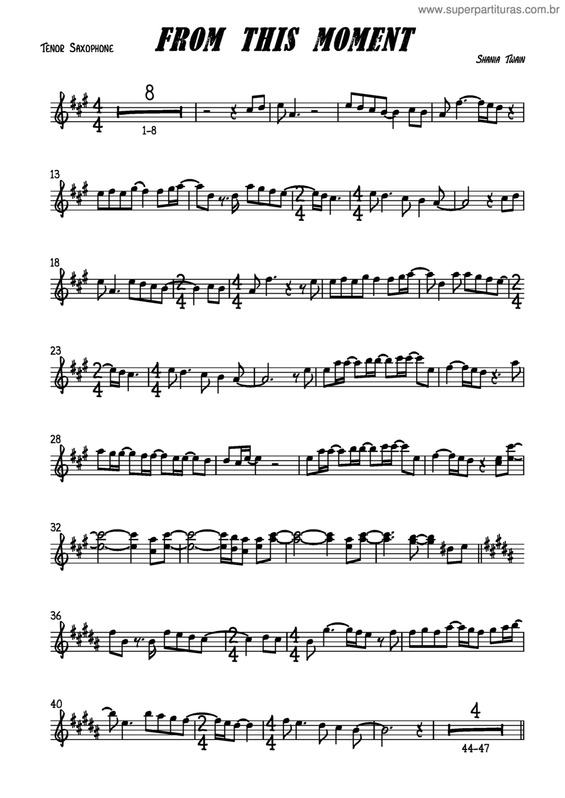 Partitura da música From This Moment v.6