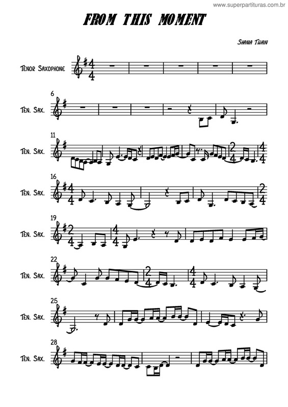 Partitura da música From This Moment v.8