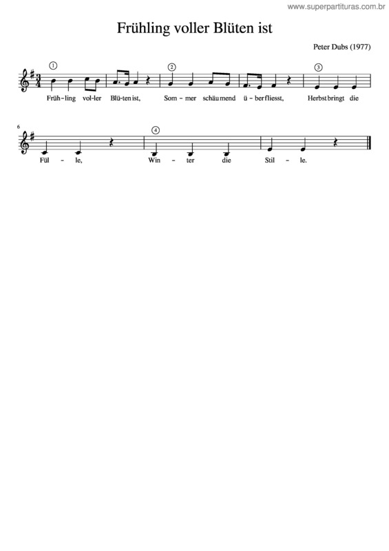 Partitura da música Frühling Voller Blüten Ist