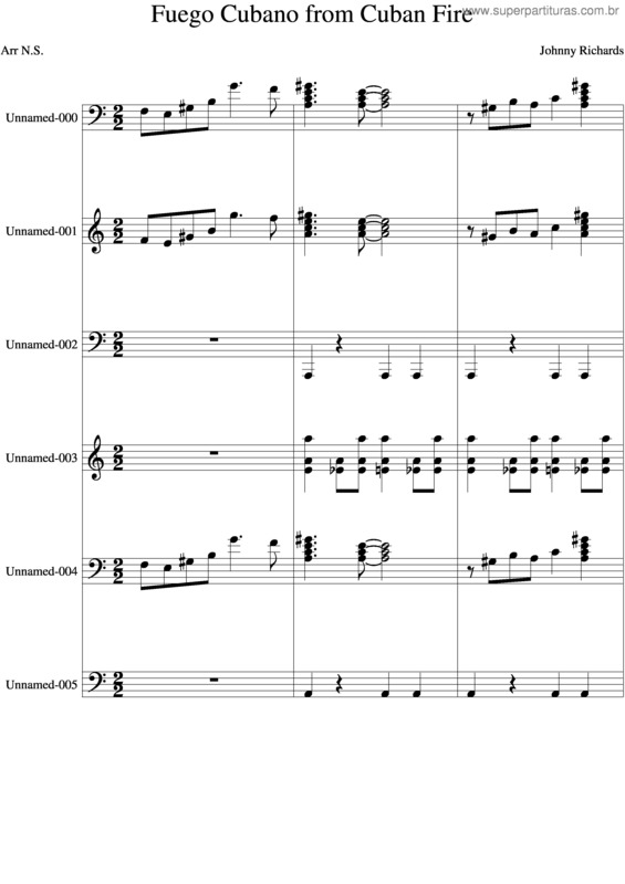 Partitura da música Fuego Cubano