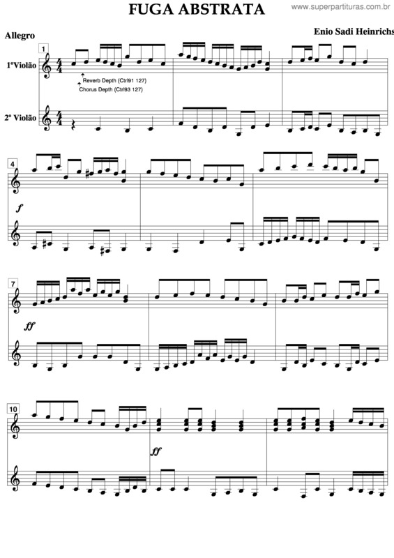 Partitura da música Fuga Abstrata