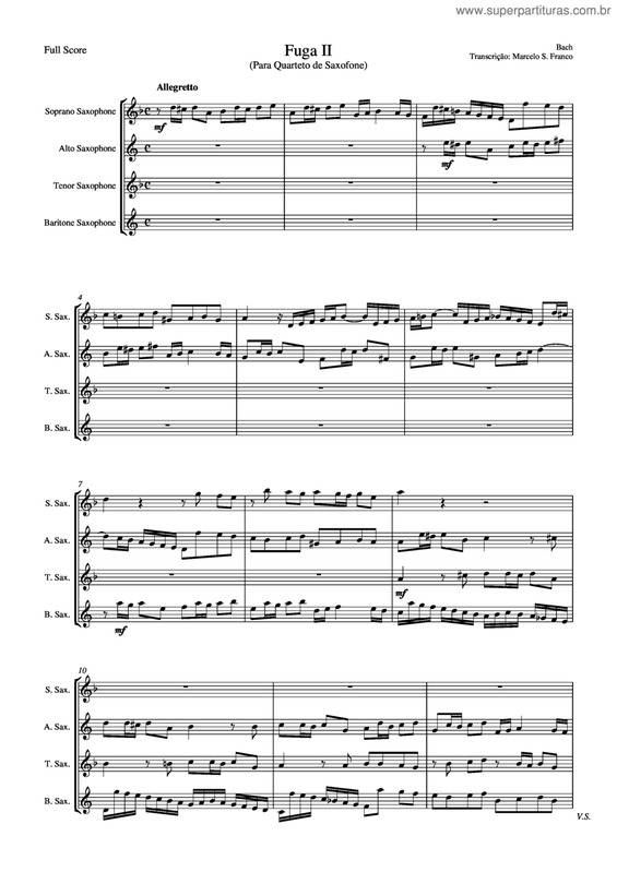 Partitura da música Fuga Ii v.5