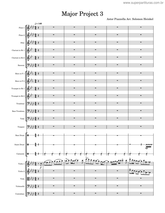 Partitura da música Fuga Y Misterio – Astor Piazzolla Major Project 3